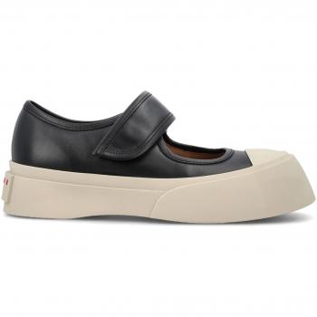 Marni Nappa Leather Mary Jane Loafers, Black, Size 10 US (Size 40 EU)