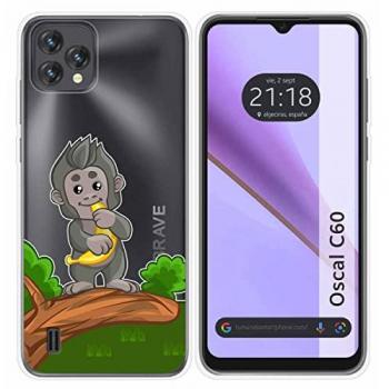 Funda de Silicona Transparente con Diseño Mono para Blackview Oscal C60