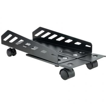 TooQ UMCS0024-B Soporte de Suelo con Ruedas para CPU, Metálico, Ajustable 160-300mm, Carga Máxima 25kg, Negro