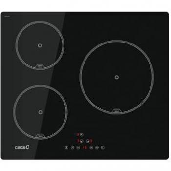 Vitrocerámica de Inducción CATA IB6403 E2 BK - 3 Zonas de Cocción, Ancho 59 cm, Función Booster, Control Táctil, 9 Niveles de Potencia