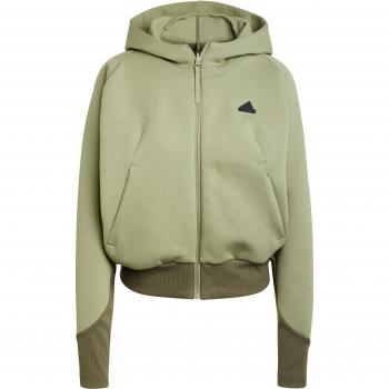 Chaqueta adidas Z.N.E. Full Zip Mujer Verde - Sudadera con Capucha, Talla L, Diseño Deportivo, Material Transpirable, Cierre Completo, Estilo Moderno