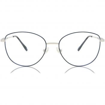 Cat Eye Full Rim Metal Women’s Prescription Glasses Online Blue Size 55 - Blue Light Block Available - SmartBuy Collection