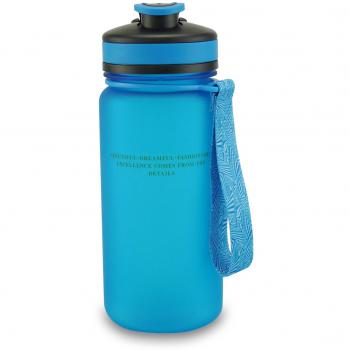 smardy Tritan Botella de agua para beber azul - 550ml - de plástico sin BPA - tapa de un clic - fácil de abrir - ecológica - reutilizable