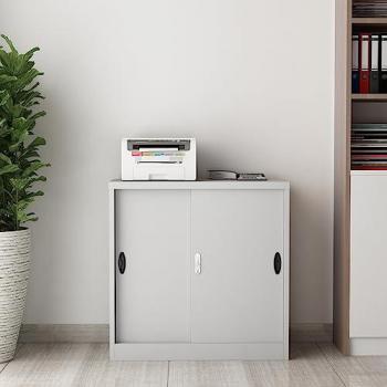 Armario Oficina Rieti Metálico con Estante Regulable y 2 Llaves 90 x 40 x 90 cm - Gris Claro