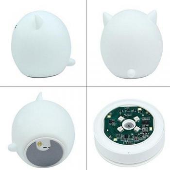 UEETEK Silikon Multicolor de LED Licht weiches bebé helle Kinderzimmer Lampe tragbare Silikon wiederaufladbare GESCHENK Kinder Nacht Nachtlampe für Kinder