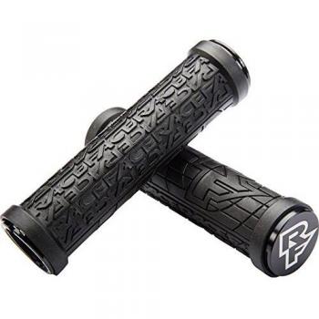 Race Face Grippler Lock-On - Puños para Bicicleta, Color Negro