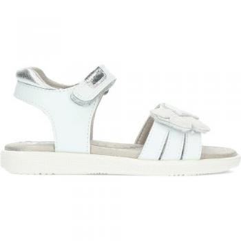 Garvalín Sandalia Corazón 242421 Blanco para Niñas, cierre de velcro, talla 27