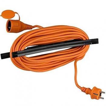 Cable Alargador 3G 1.5MM de 15M, 16A, IP44, Naranja y Negro