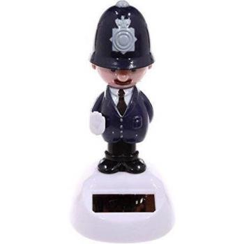 Puckator Muñeco Solar-Policia Ingles, Multicolor, 10.5x5x5.5 cm