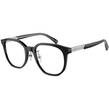 Emporio Armani EA3241D Col. 5017 Uomo Panthos Nero Eyewear - Asian Fit, Men's Eyeglasses, Black Frame, Size 52, Blue Light Block Available
