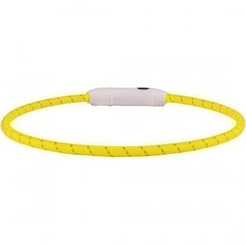 FLAMINGO Collar Para Perro Visio Light Nylon Reflectante - Amarillo