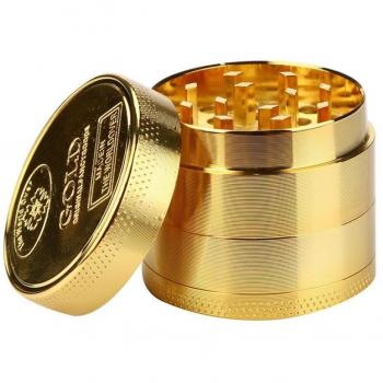 Trituradora de tabaco,OXOK Nueva Versión Grinder de Metal 4piezas Para Hierbas y Especias,Oro Local
