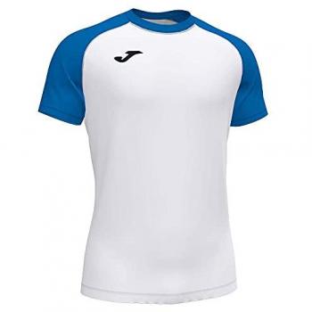 Camiseta manga corta hombre Teamwork blanca y royal Joma