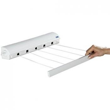 Wenko 63025100 Tendedero De Pared, Abs/Poliéster, Blanco, 47.5 x 7 x 7 cm