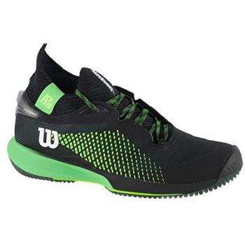 Zapatillas de Tenis Wilson Kaos Rapide SFT para Hombre, Todas las Superficies, Negro/Verde, Talla 41 1/3