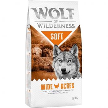 Wolf of Wilderness 26 kg (12 kg + 14 kg) Adult Soft High Valley Beef & Wide Acres Chicken Dry Dog Food with Free Snacks