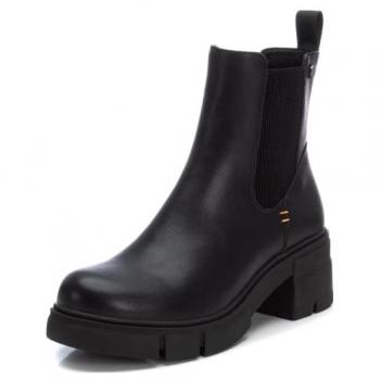 Botines de Mujer Refresh 172375 - Negro, Tacón Ancho de Goma, Cremallera Lateral, Talla 40