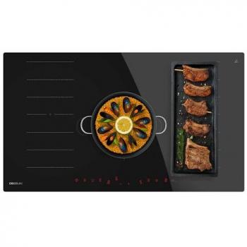 Placa de Inducción CECOTEC BoleroSquad FullFlex 90 cm, 2 Zonas Flex, 1 Fuego de 30 cm, 10200W, Control Táctil, Booster, Keep Warm,