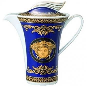 Versace Medusa Lechera, Porcelana, Azul, 17x17x7.6 cm