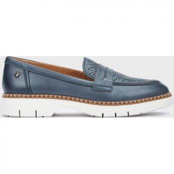 Mocasines de piel azul Henares W1A