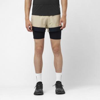Short de hombre Salomon Cross 2in1 blanco pimienta - XS
