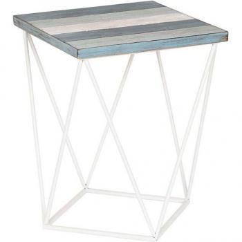 Mesa auxiliar boho natural de estilo rústico y encanto artesanal