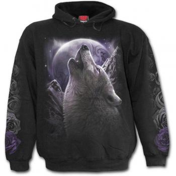 Espiral Hombres – Lobo alma – Sudadera con capucha negro Negro negro Medium