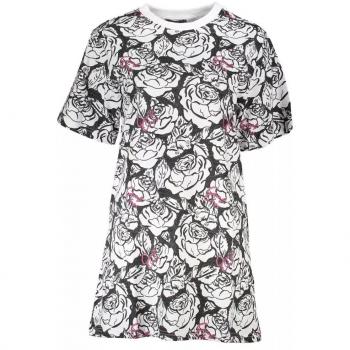 Cavalli Class Short Sleeve White Cotton Dress - M, Multicolor, Female