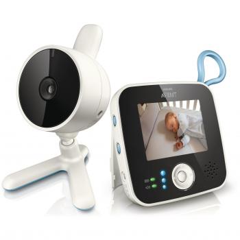 Philips Avent SCD610/00 - Vigilabebés con cámara con zoom, conexión hasta con 4 cámaras, alcance de 150 m, pantalla LCD de 2,4 pulgadas con visión diurna y nocturna, activación de pantalla automática