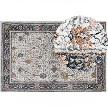 Alfombra Vintage Oriental Beige Azul 200 x 300 cm Polipropileno Poliester
