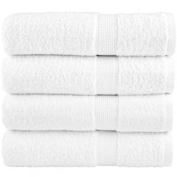 Toallas de ducha Solund 4 unidades blanco 70x140 cm 600 gsm 100% algodón