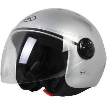 BHR 49916 Demi-Jet Casco, Color Plata, Talla XL, 61 cm