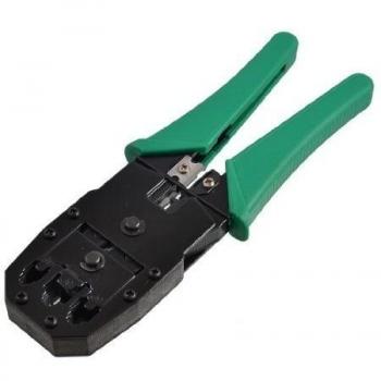 De plástico verde mango cubierto 8P8C 6P6C 4P4C RJ45 RJ12 RJ11 alicates de engarce a presión