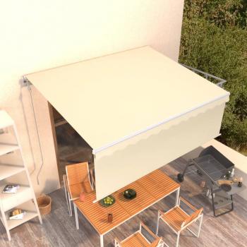 Tienda de Sol Retráctil Automática con Volante 4x3 m Crema