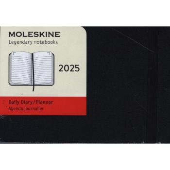 Moleskine Large Black Daily Hard Cover 12-Month Agenda 2025 Planner