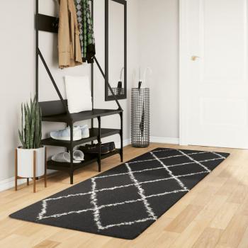 Alfombra de pelo largo moderna PAMPLONA 80x250 cm color Antracita, Beige, Crema y más - Alfombra de área para sala de estar, dormitorio, habitación y salón