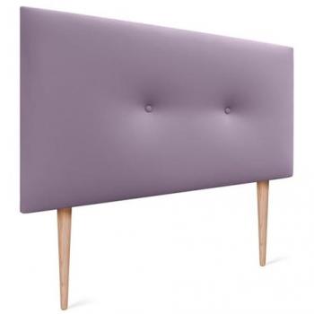 Cabecero Moderno de Polipiel Acolchado con Botones y Patas 95x105cm - Lila (Camas 80/90)