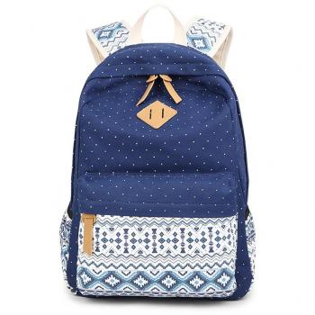 Backpack Mochilas Escolares, Marsoul Mujer Mochila Escolar Lona Grande Bolsa Estilo Étnico Vendimia Casual Colegio Bolso Para Chicas