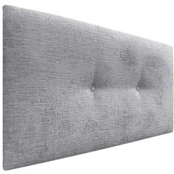 Cabecero Tapizado Acabado Lana Natural con Botones para Cama en Dormitorio, Alcolchado Winter Luxury (Lana Gris Claro, 105x50cm) - Dhome
