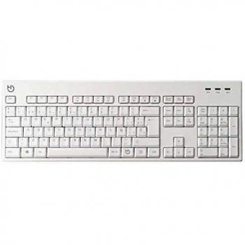 Teclado INALÁMBRICO HIDITEC K400 Blanco - Teclas DE Perfil BAJO - Patas Ajustables EN Altura - Sistema AUTOMÁTICO DE SUSPENSIÓN