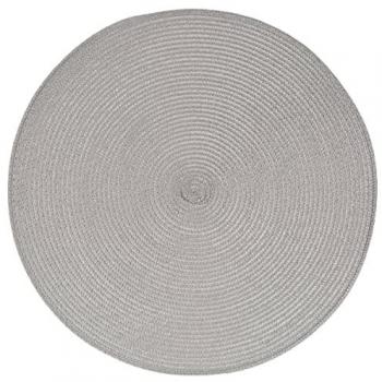 Mantel Individual Redondo Gris Tresser Ø38cm