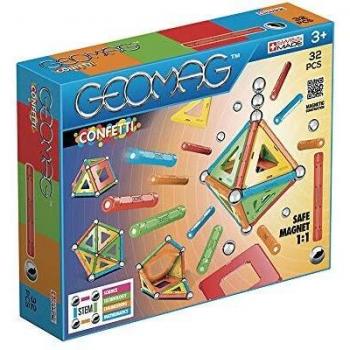 Geomag - Confetti Construcciones magnéticas y Juegos educativos, Multicolor, 32 Piezas