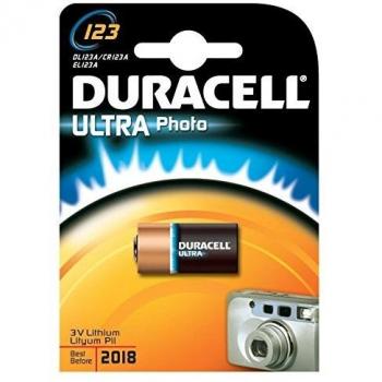 Batería de Litio Duracell Ultra CR123A - 3V, Pack de 1