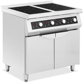 Cocina de inducción Royal Catering - 17000 W - 4 superficies de cocción - 60-240 °C - con espacio de almacenamiento