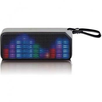 Altavoz Estéreo Bluetooth Portátil BT-191 con Luces de Discoteca, 10W, Batería de 8h, MicroSD y AUX - Negro