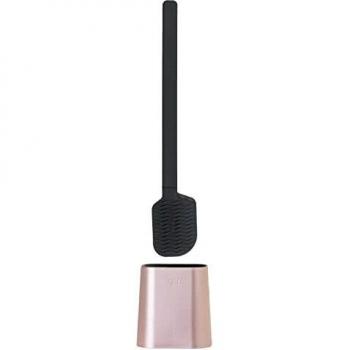 Vigar Eco - Juego de limpieza para inodoro, con soporte de goma higiénico, diseño minimalista duradero, color oro rosa