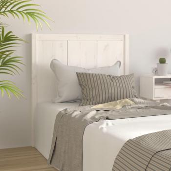 Cabecero para cama de madera maciza de pino blanco 80,5x4x100 cm