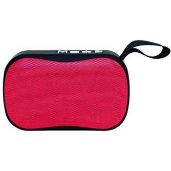 ELBE ALT-R20-BT - Altavoz Bluetooth Mini con Función Manos Libros, Altavoz Compacto, Radio Autoscan, USB Micro SD, Batería Litio Recargable 300 mAh, Color Rojo
