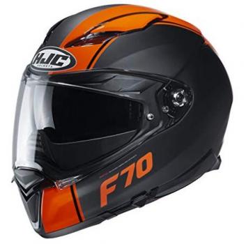 Casco HJC F70 Mago Mc7Sf, tipo: casco de moto, características: color negro y naranja, talla XL, diseñado para hombres
