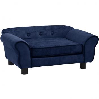 Plush Blue Dog Sofa 28.3x17.7x11.8 with Storage